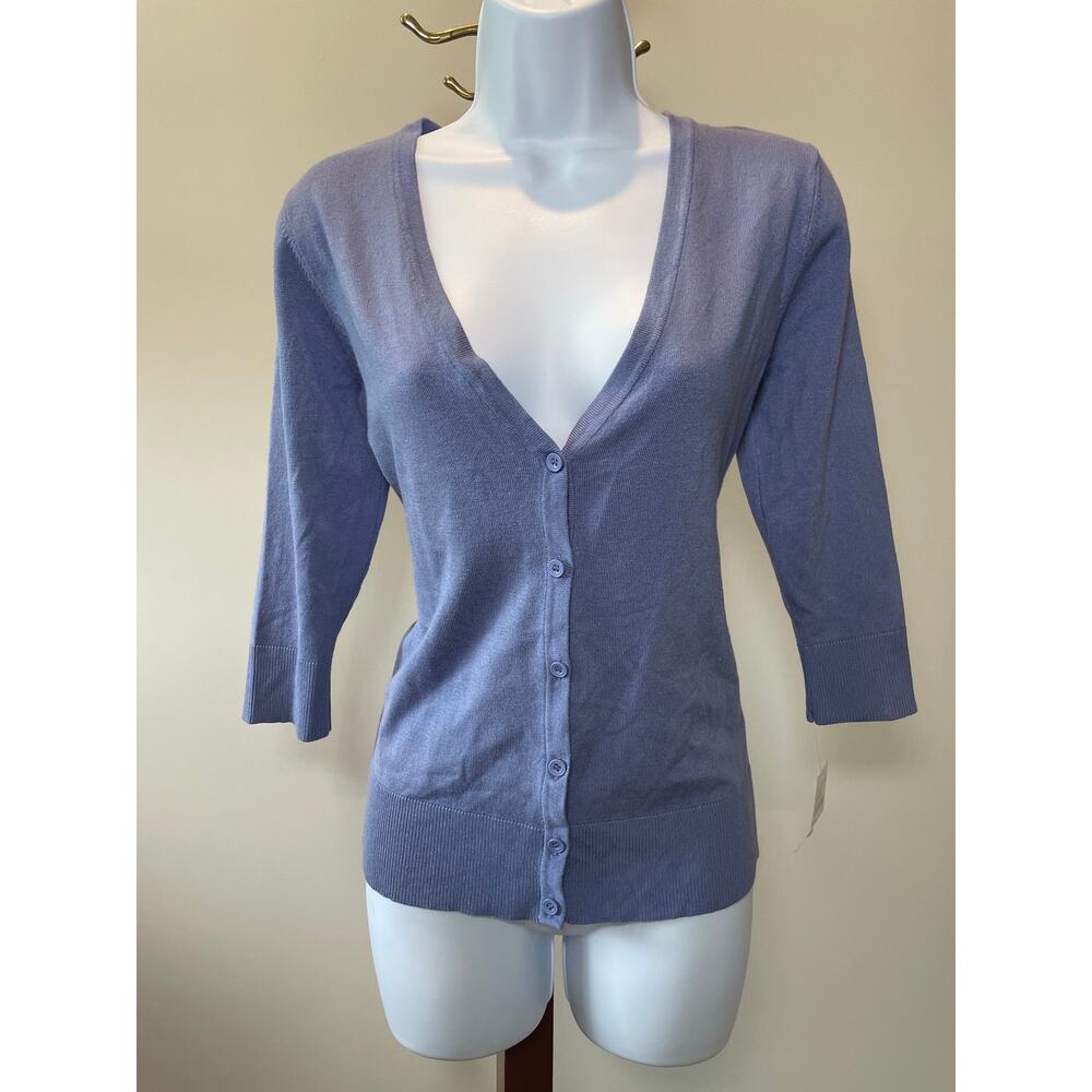 14th & Union Blue Denim Button‑Up Cardigan Size M NWT